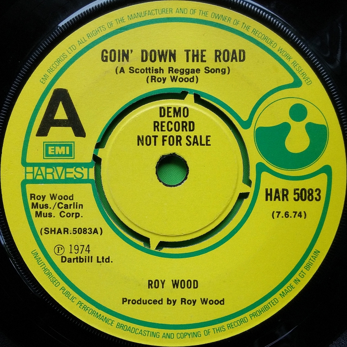 Roy Wood Goin' Down The Road UK promo side 1
