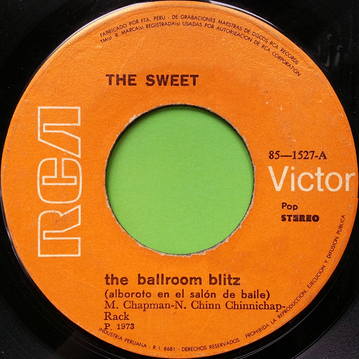 The Sweet The Ballroom Blitz Peru side 1 #1