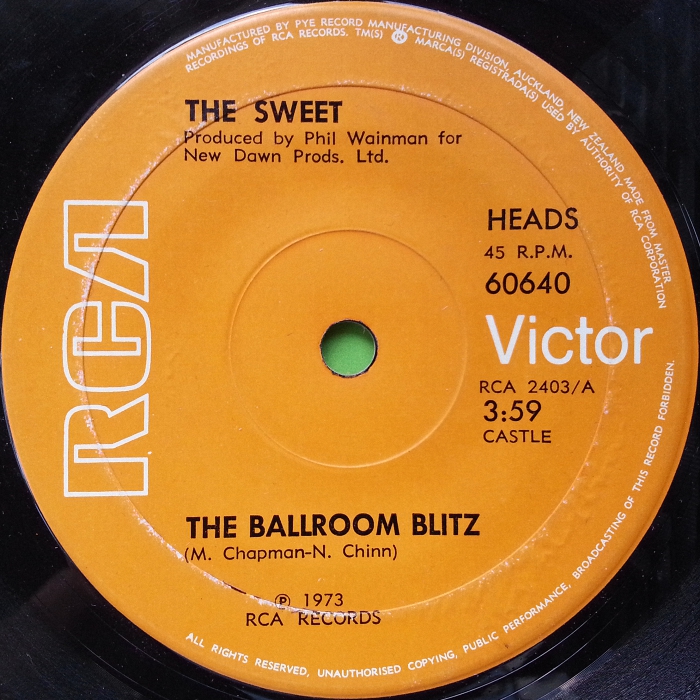 The Sweet The Ballroom Blitz New Zealand side 1