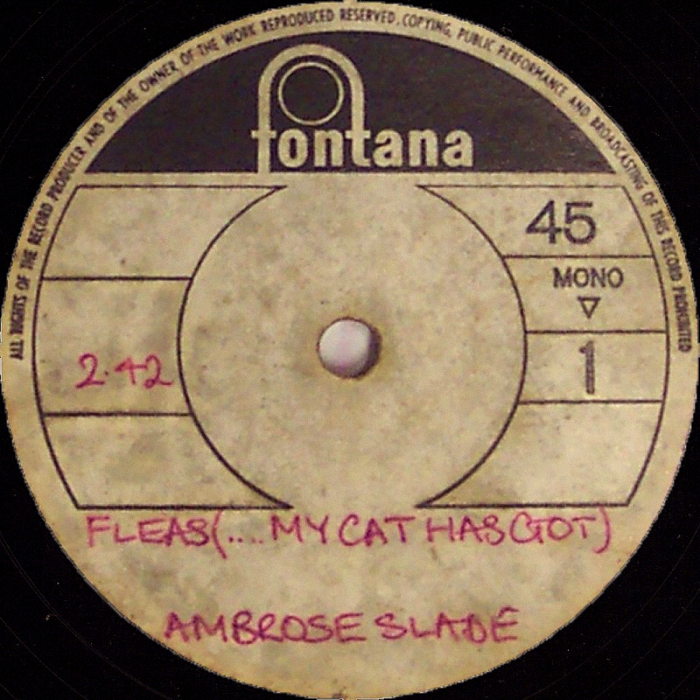 Ambrose Slade Fleas My Cat Has Got UK side 1 acetate